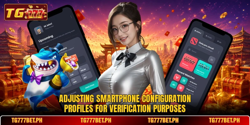 Adjusting smartphone configuration profiles for verification purposes