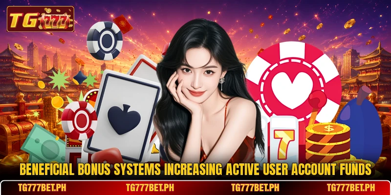 Beneficial bonus systems increasing active user account funds Beneficial bonus systems increasing active user account funds