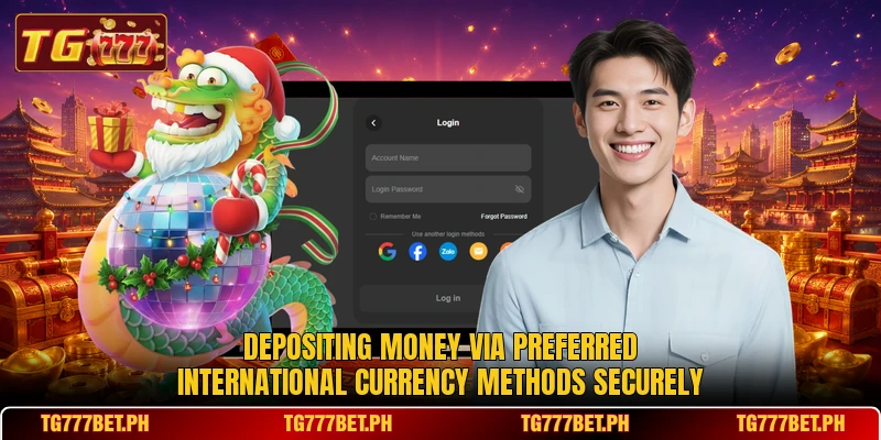 Depositing money via preferred international currency methods securely Depositing money via preferred international currency methods securely