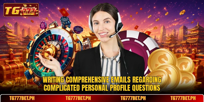 Writing comprehensive emails regarding complicated personal profile questions